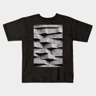 Simple Minimalistic Stone Wall, Faux Stone #15 Kids T-Shirt